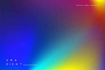 Abstract rainbow mesh gradient background with vibrant colorful light effects. Modern vector illustration for futuristic web design, tech banners and creative minimal posters.
