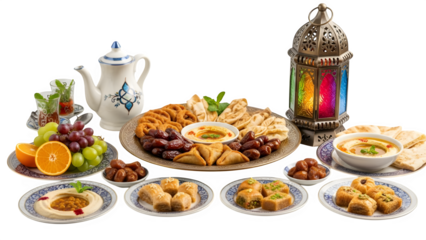 Middle eastern spread isolated on transparent background