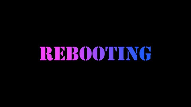 Rebooting Text Animation &ndash; System Status Typography
