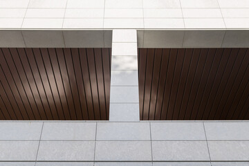 Urban architectue. Detail of a modern building exterior.