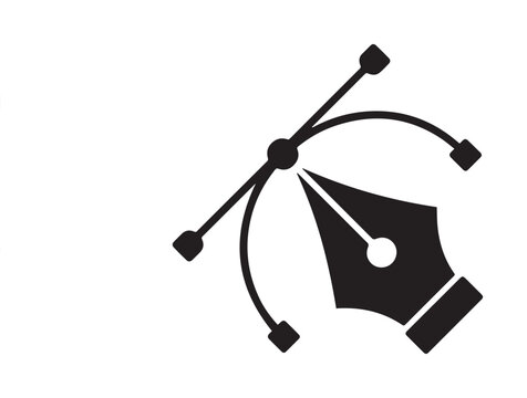 Premium vactor illustration of a pen tool symbol