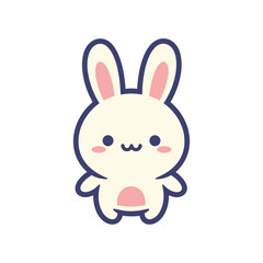 Fototapeta premium Adorable Cartoon Bunny Vector Illustration