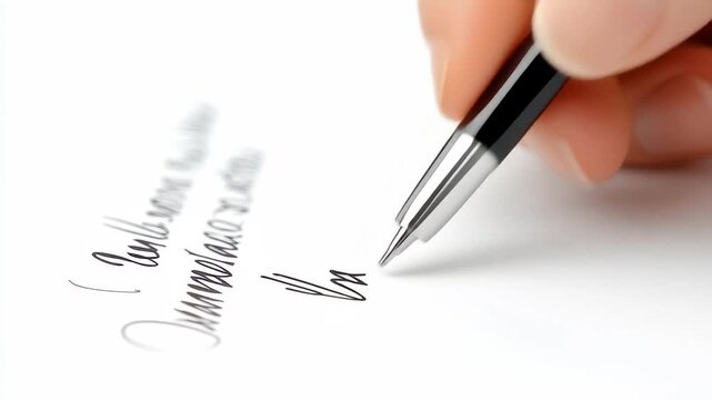 Writing an elegant note with a sleek pen, capturing a moment of inspiration and creativity at a desk