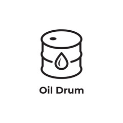 simple black oil drum icon design template