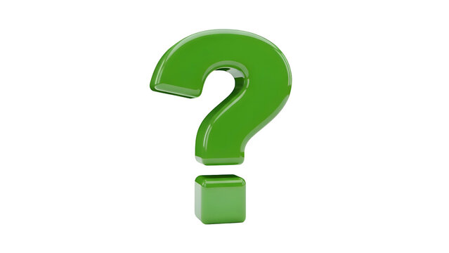 Green Question Mark Symbol or Icon.
