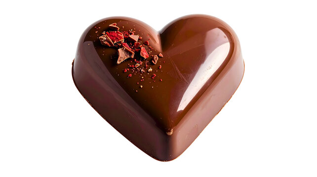 Delicious chocolate heart, perfect for gifting or indulging. Ideal for Valentine's Day or romantic occasions.