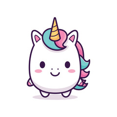Fototapeta premium Adorable Cartoon Unicorn Illustration