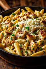 Creamy baked chicken Italian pasta