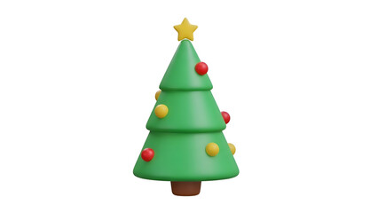 Ceramic Christmas Tree with Ornaments and Star 1.