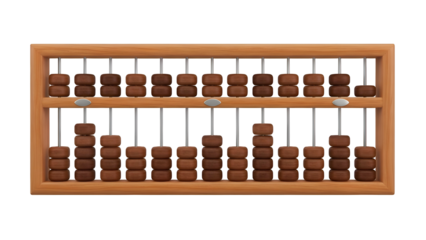 Traditional Abacus with Wooden Beads.