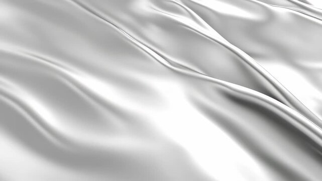 Textured silver fabric draping elegantly under soft lighting in a minimalist setting