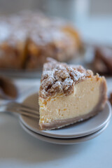 sweet home made cinnamon cheesecake