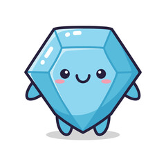 Adorable Cartoon Gem Character Illustration
