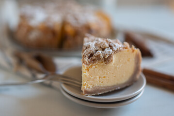 sweet home made cinnamon cheesecake