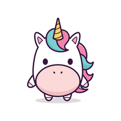 Adorable Cartoon Unicorn Illustration