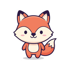 Adorable Cartoon Fox Illustration