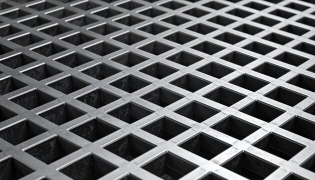 Metal Grid Pattern. - Powered by Adobe