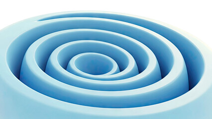 Abstract Blue Spiral Forms