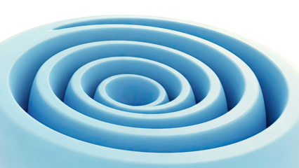 Abstract Blue Spiral Forms