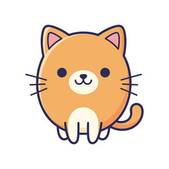 Adorable Cartoon Cat Illustration