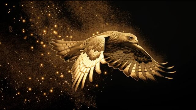 象徴的なオオワシの飛翔