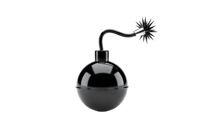 Obraz premium Glossy Black Bomb with Fuse