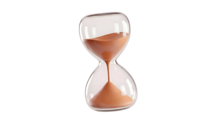 Hourglass with Flowing Sand Inside.