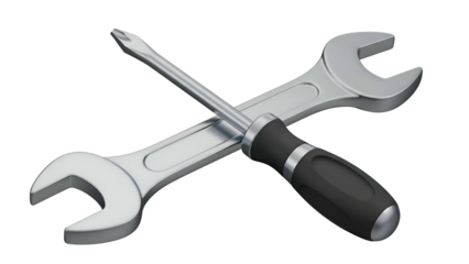 Adjustable Wrench and Screwdriver Tool Set.