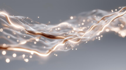 Futuristic radiation concept with glowing lines and particles in motion, representing energy, transformation, and advanced technological processes. cinematic color correction, natural uneven