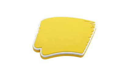 Yellow and White Layered Abstract Shape