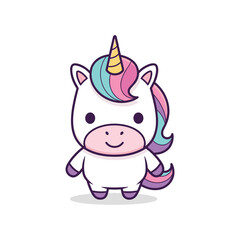 Fototapeta premium Adorable Cartoon Unicorn Illustration