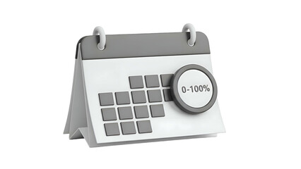 Desktop calendar with charging progress indicator.