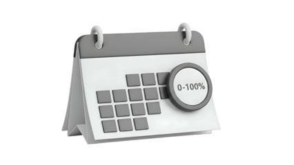 Desktop calendar with charging progress indicator.