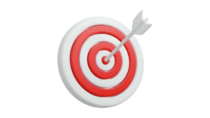 Red and White Target with Arrow.