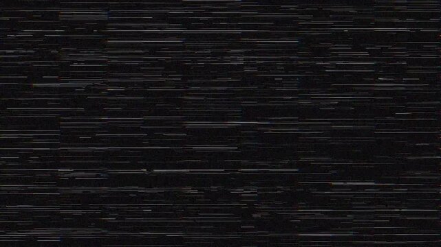 Retro VHS overlay black background with heavy horizontal white tracking lines and static noise