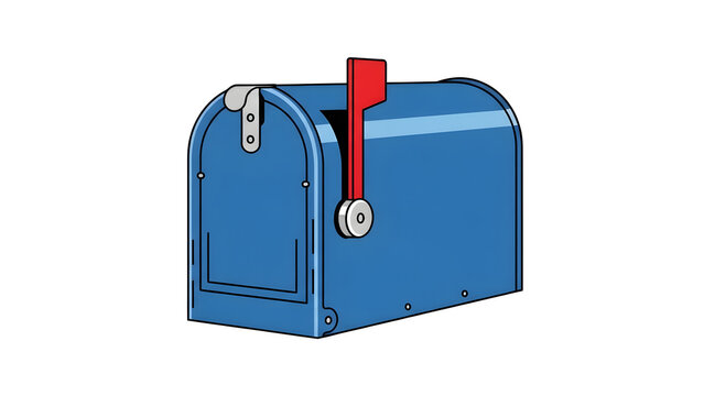 Classic USPS mailbox concept for postal and communication themes