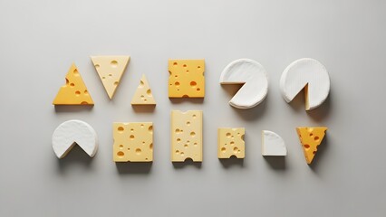 Celebrating National Cheese Lover’s Day with assorted cheese pieces arranged artistically on a light background