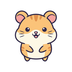 Fototapeta premium Adorable Cartoon Hamster Illustration
