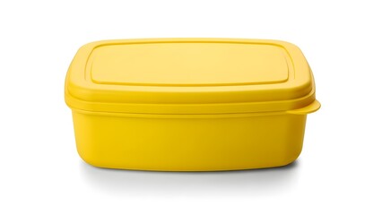 Plain Lunch Box Isolated on White Background Food Container
