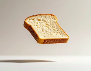 A slice of bread midair 