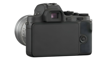 Back View of Professional Digital Camera.