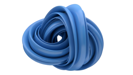 Blue Slime Toy Twisted into Knot.