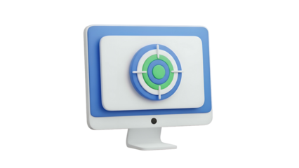 Computer Monitor Displaying Radar Screen Interface.