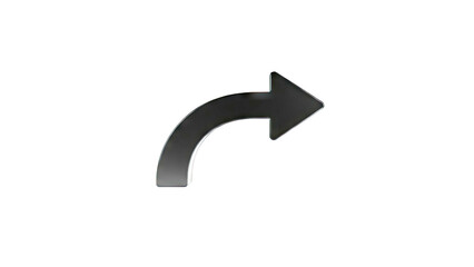 Black curved arrow pointing right