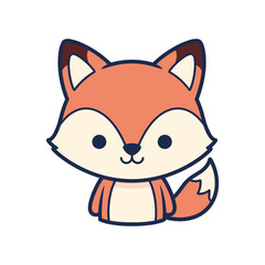 Cute Cartoon Fox Illustration