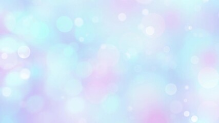 青とピンク　玉ボケ　キラキラ　ループ動画　抽象的　ふわふわ　パーティクル　爽やか　光る　ファンタジー　Sparkling abstract background.Blue and pink glowing bokeh lights.Soft pastel gradient.Loop video. - Powered by Adobe