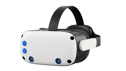 Modern VR Headset with White and Black Design