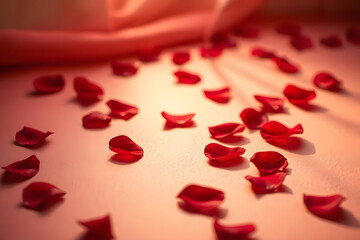 red rose petals