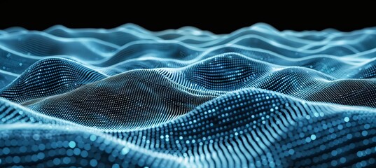 Abstract digital marketing background featuring dynamic data particles for engaging visuals