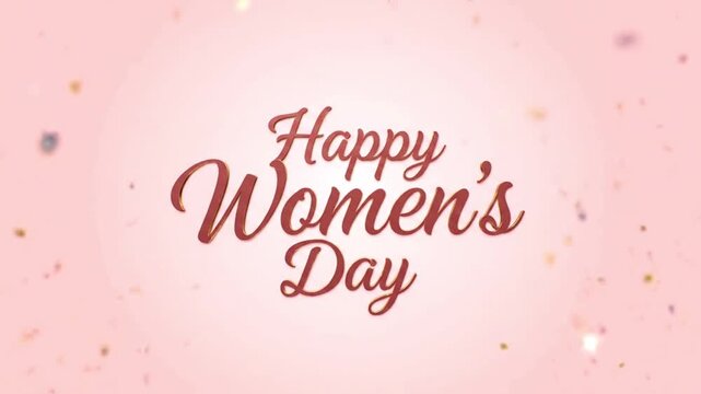 Celebrate Women's Day with elegant rose gold typography